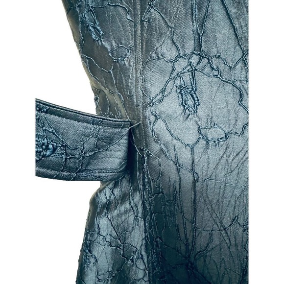 Jason Wu Size 8 Navy Blue‎ Embroidered Knee Length Dress | Excellent Condition - Picture 5 of 9